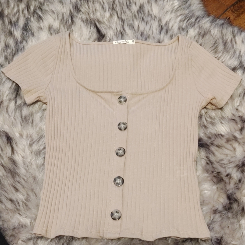 3 for 35 3 cotton tops cream, black & beige - Picture 4 of 4